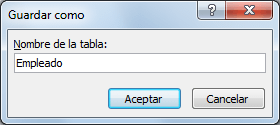 Creación de tablas en Access