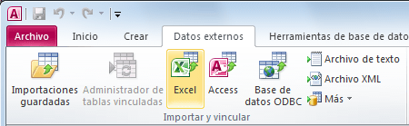 Importar datos de Excel a Access