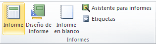 Crear informes en Access 2010