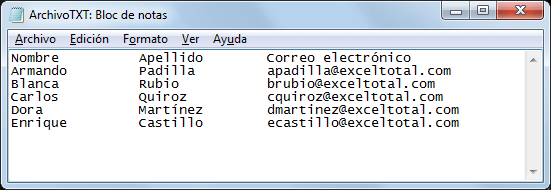Exportar Excel a fichero de texto con longitud fija de columnas
