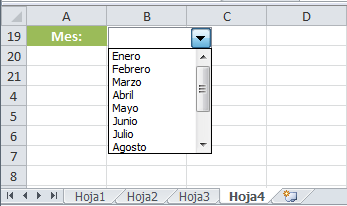 Excel lista desplegable multiple selección