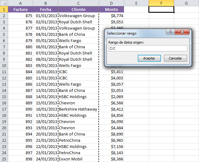 Cómo obtener una lista de valores únicos en Excel