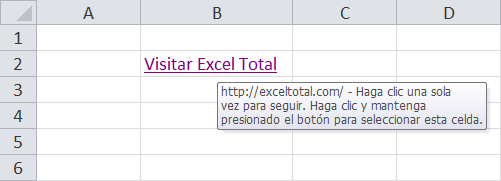 Ejemplos de hipervínculos en Excel