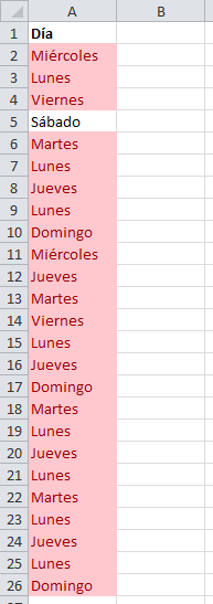 Formato condicional valores duplicados