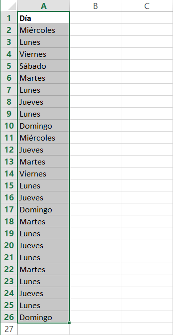 Filtrar valores únicos en Excel