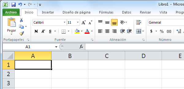 hoja en blanco de excel