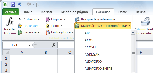 formulas en microsoft excel