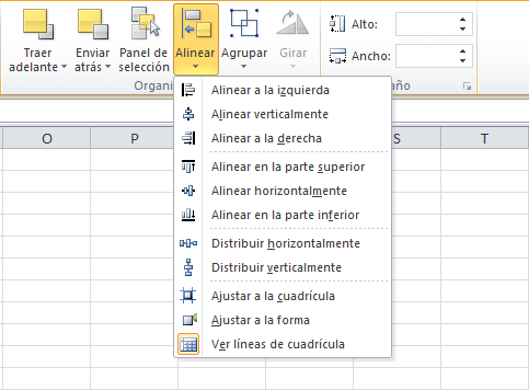 Cómo alinear gráficos en Excel