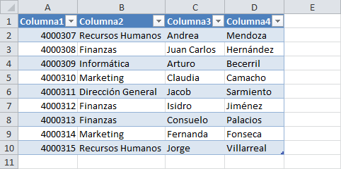 Qué es y cómo crear una tabla en Excel