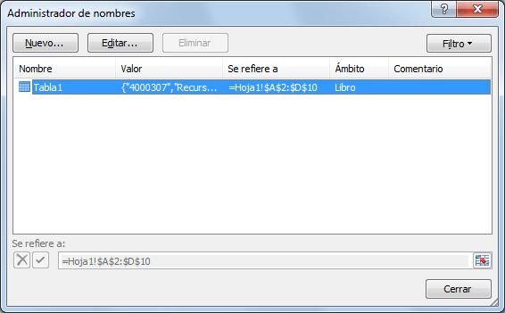 Hacer tablas en Excel