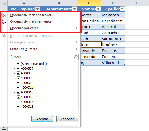 Crear una tabla en Excel paso a paso