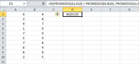 Ejemplo de depuración de fórmulas en Excel