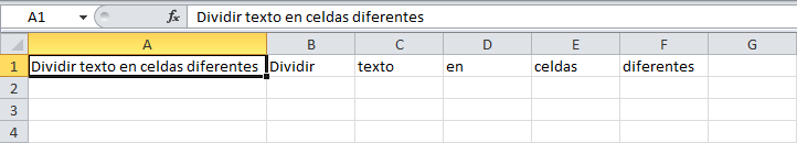 Cómo dividir un texto en Excel