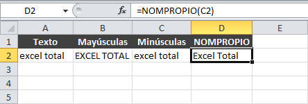 Cambiar entre mayúsculas y minúsculas en Excel