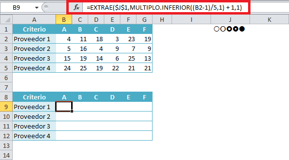 Comparar magnitud de números en Excel