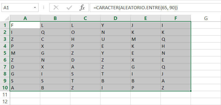 generador letra aleatoria