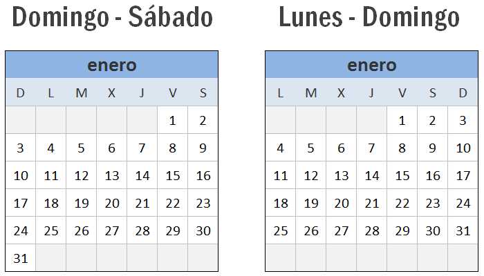 Calendario 2016 en Excel