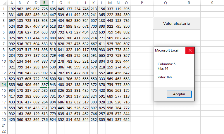 Macro para mostrar el valor de una celda en Excel