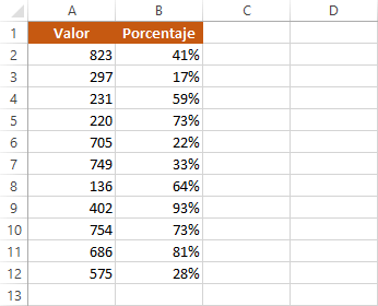 Restar un porcentaje en Excel