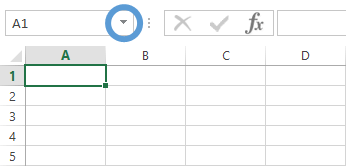 Activar una celda con el cuadro de nombres