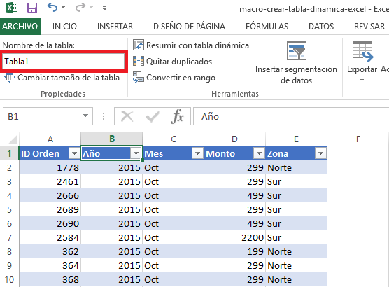 Macro Para Crear Una Tabla Dinamica En Excel Excel Total