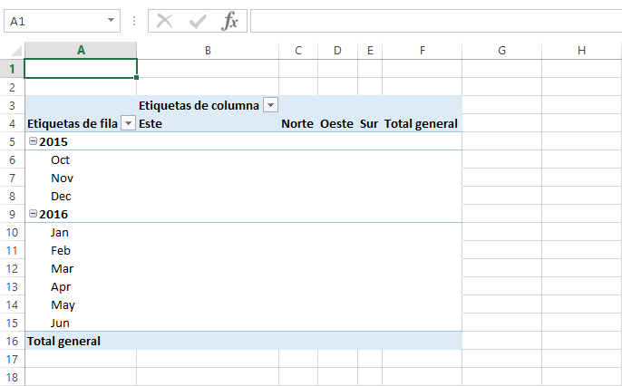Crear una tabla dinámica con macros en Excel