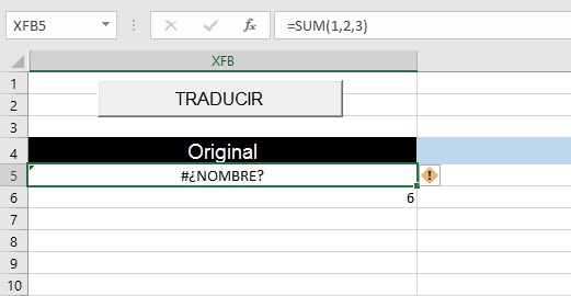 Cómo traducir fórmulas de Excel de inglés a español y viceversa