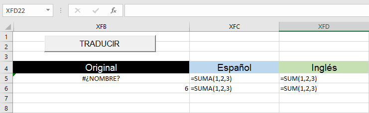 Traducir fórmulas de Excel de inglés a español y viceversa • Excel