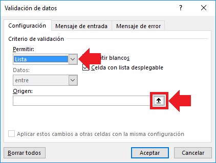 Lista desplegable con actualización automática en Excel