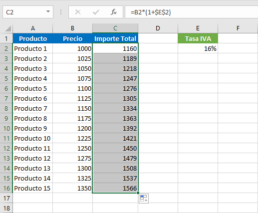 Cómo restar el IVA en Excel