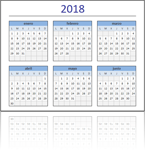 calendarios 2018 para imprimir