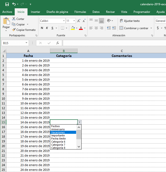 Calendario 2019 En Excel Plantilla Gratis Y Lista Para Imprimir • Excel Total