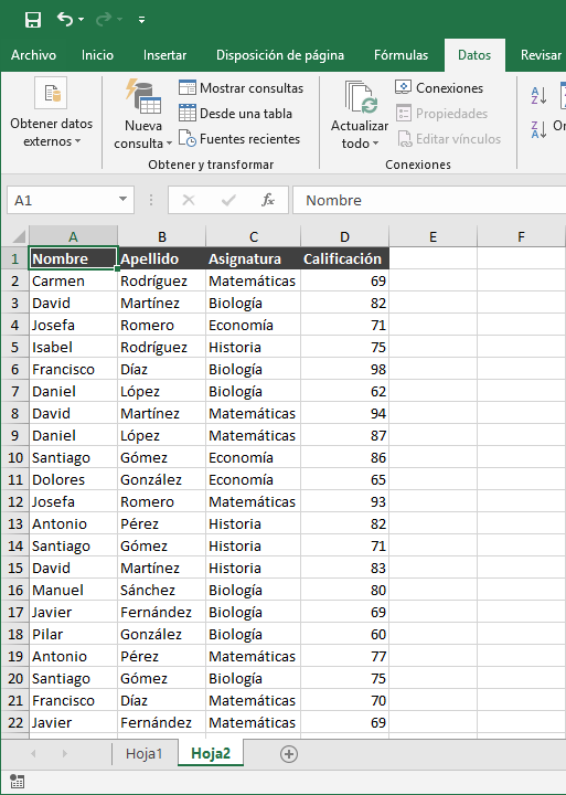 Quitar valores duplicados en Excel