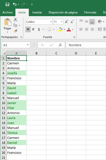 Resaltar valores únicos con formato condicional en Excel