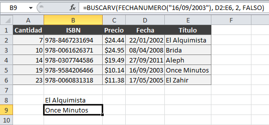 BUSCARV y fechas en Excel
