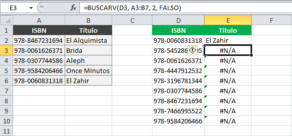 Error al copiar una fórmula de búsqueda