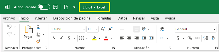 Definición de un libro de Excel