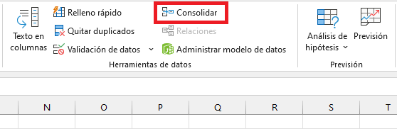 El comando Consolidar en Excel