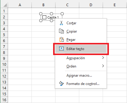 Cómo hacer un Checkbox en Excel