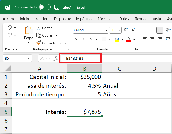 Interés simple en Excel ¿Qué es y cómo calcularlo?