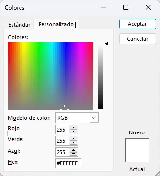 Configurar un color personalizado para rellenar una celda en Excel