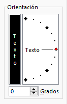 Orientación Texto vertical en el cuadro de diálogo Formato de celdas