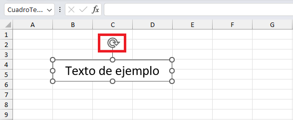 Rotar cuadro de texto en Excel
