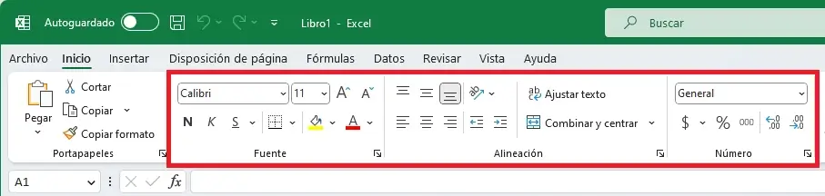 Comandos de formato de celdas en Excel