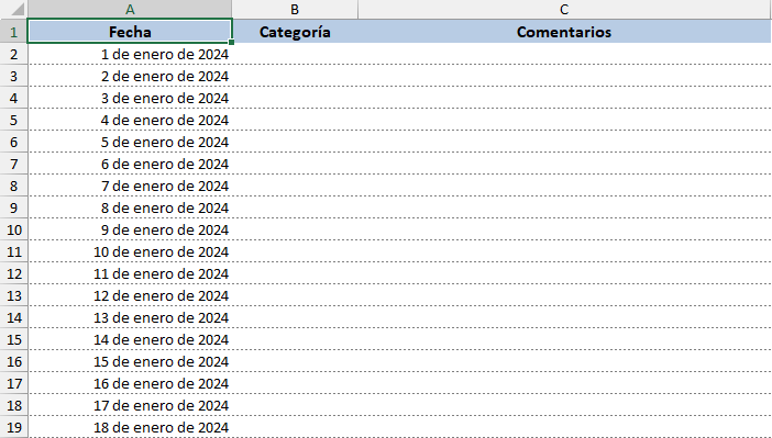 calendario vertical simple de 2024 años en español, calendario