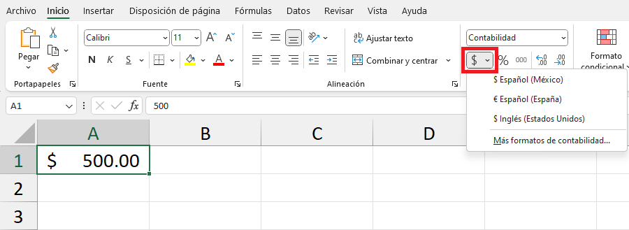 Cómo mostrar el símbolo de moneda en Excel