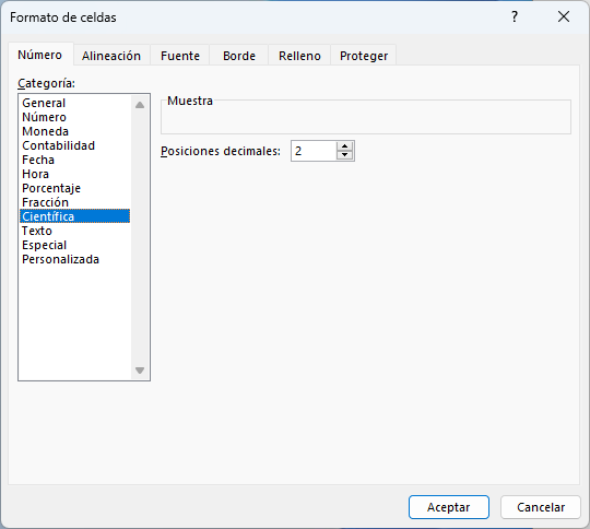 Formato Científico en Excel