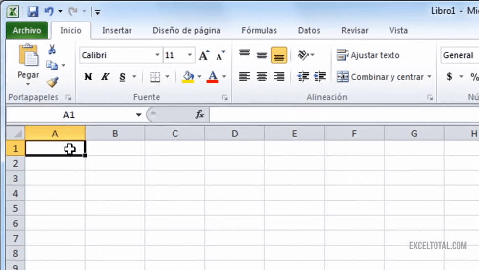 Cinta de opciones en Excel