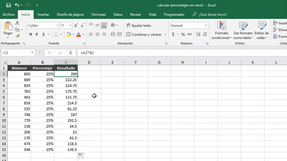 Restar en excel