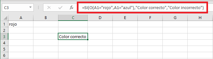 Evaluación de criterios con la función O